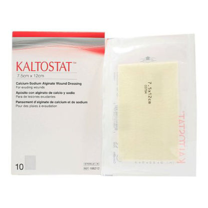 Picture of Calcium Alginate Dressing Kaltostat® 3 X 4-3/4 Inch Rectangle Calcium Sodium Alginate Sterile168212