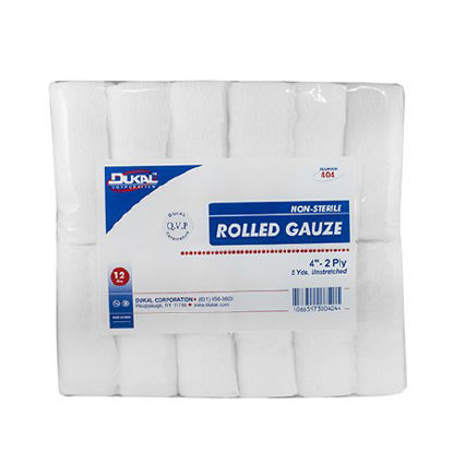 Picture of Conforming Bandage Dukal™ Cotton 2-Ply 4 Inch X 5 Yard Roll Shape NonSterile404