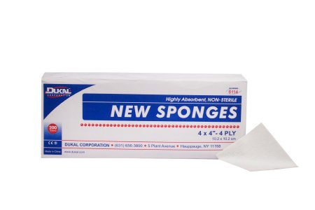 Picture of Nonwoven Sponge Dukal™ Polyester / Rayon 4-Ply 4 X 4 Inch Square NonSterile6114