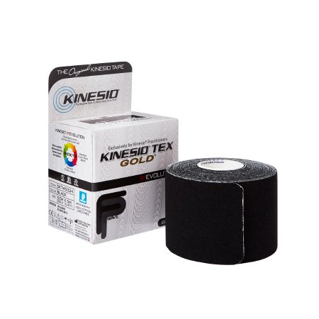 Picture of Kinesiology Tape Kinesio® Tex Gold™ Water Resistant Cotton 2 Inch X 5-1/2 Yard Black NonSterile24-4916