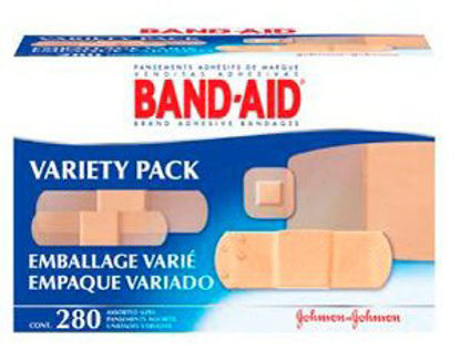 Picture of Adhesive Strip Band-Aid® Assorted Sizes Plastic Assorted Shapes Tan Sterile10381370047114