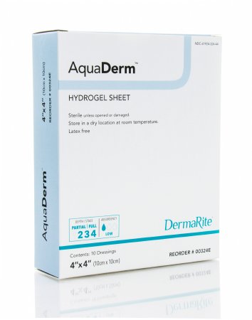 Picture of Hydrogel Dressing AquaDerm™ 4 X 4 Inch Square 10 Count Sterile00324E