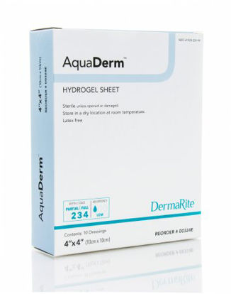 Picture of Hydrogel Dressing AquaDerm™ 4 X 4 Inch Square 10 Count Sterile00324E
