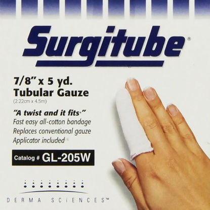 Picture of Tubular Retainer Dressing Surgitube® Cotton 7/8 Inch X 5 Yard Size 2 White Large Finger / Toe NonSterileGL205W