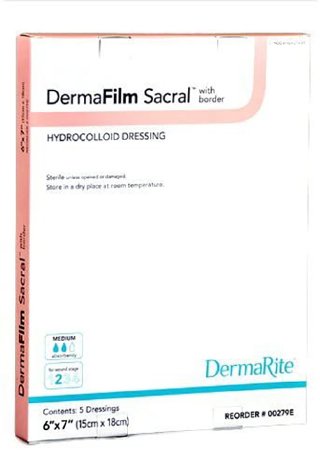 Picture of Hydrocolloid Dressing DermaFilm® 6 X 7 Inch Sacral Sterile00279E