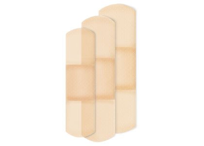 Picture of Adhesive Strip American® White Cross Assorted Sizes Plastic Assorted Shapes Sheer Sterile1260033