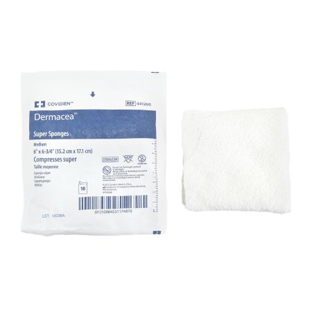 Picture of USP Type VII Gauze Sponge Dermacea™ Woven Gauze 12-Ply 6 X 6-3/4 Inch Rectangle Sterile441200