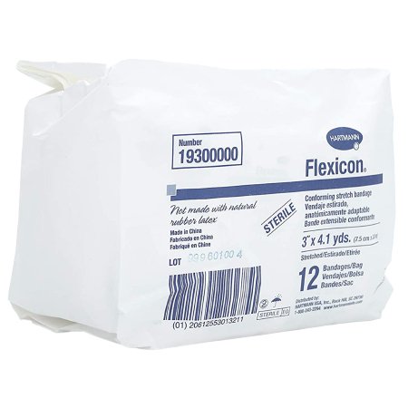 Picture of Conforming Bandage Flexicon® Polyester 1-Ply 3 Inch X 4-1/10 Yard Roll Shape Sterile19300000