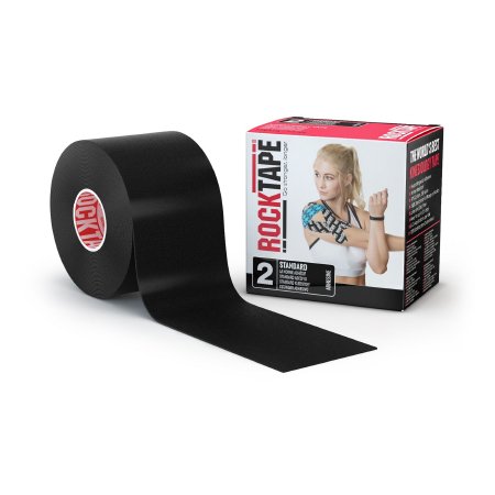 Picture of Kinesiology Tape Rock Tape® Water Resistant Cotton / Nylon 2 Inch X 5 Yard Black NonSterile081678614