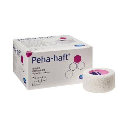 Picture of Absorbent Cohesive Bandage Peha-haft® 1 Inch X 4-1/2 Yard Standard Compression Self-adherent Closure White NonSterile932452