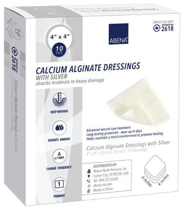 Picture of Silver Calcium Alginate Dressing Abena® 4 X 4 Inch Square Sterile2618
