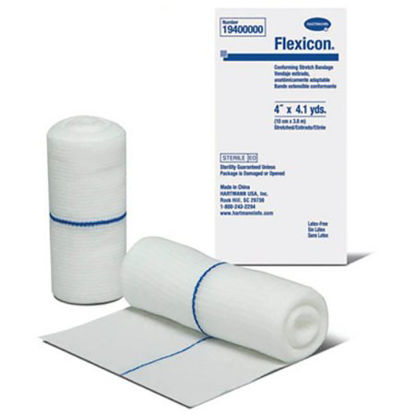 Picture of Conforming Bandage Flexicon® Polyester 1-Ply 4 Inch X 4-1/10 Yard Roll Shape Sterile19400000
