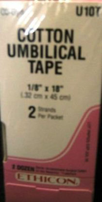 Picture of Umbilical Tape Ethicon® Cotton 1/8 X 18 Inch White SterileU10T