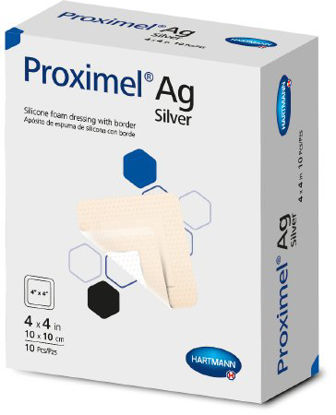 Picture of Silver Silicone Foam Dressing Proximel® Ag 4 X 12 Inch Rectangle Sterile15400000
