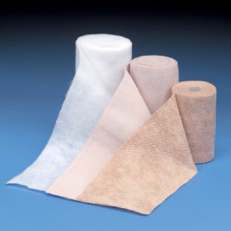 Picture of 3 Layer Compression Bandage System DeWrap™ 4 X 156 Inch / 4 X 108 Inch / 4 X 156 Inch 30 to 40 mmHg Tape Closure Tan / White NonSterile46-333