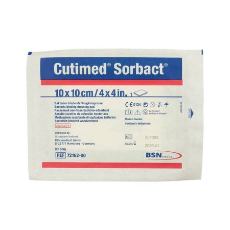 Picture of Antimicrobial Dressing Cutimed® Sorbact® 4 X 4 Inch 40 Count Pad Sterile7216210