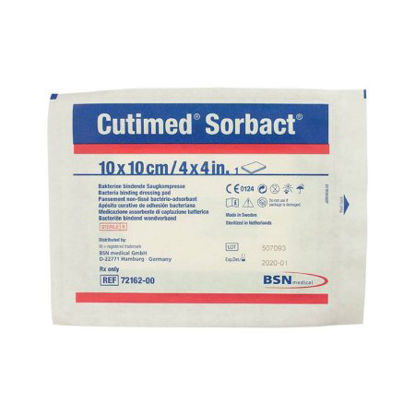 Picture of Antimicrobial Dressing Cutimed® Sorbact® 4 X 4 Inch 40 Count Pad Sterile7216210