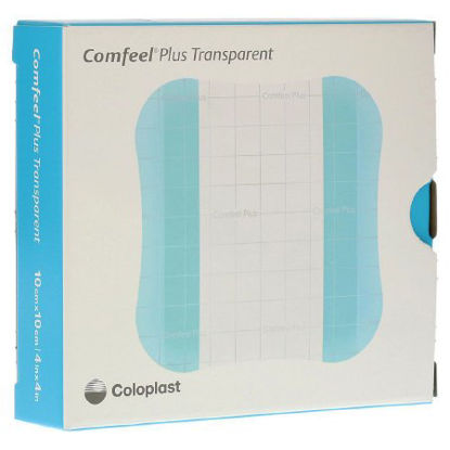 Picture of Hydrocolloid Dressing Comfeel® Plus Transparent Thin 4 X 4 Inch Square Sterile33533