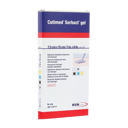Picture of Hydrogel Dressing Cutimed® Sorbact® 3 X 6 Inch Rectangle Sterile7261113