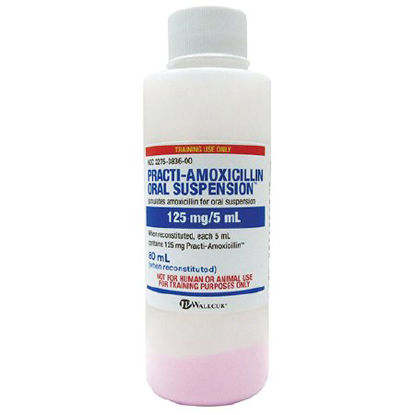 Picture of Clinical Training Medication Practi-Amoxicillin Oral Suspension™ 80 mL Bottle Unsterile Fructose Reconstiuted Powder652AS