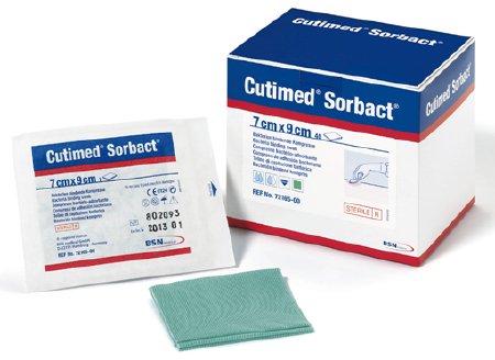Picture of Impregnated Dressing Cutimed® Sorbact® 2-3/4 X 3-1/2 Inch Gauze Sorbact Sterile7216510