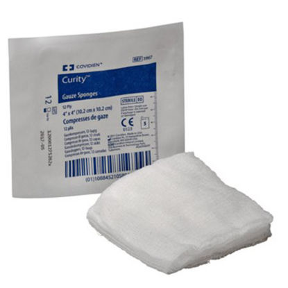 Picture of USP Type VII Gauze Sponge Curity™ Gauze 12-Ply 4 X 4 Inch Square Sterile3967