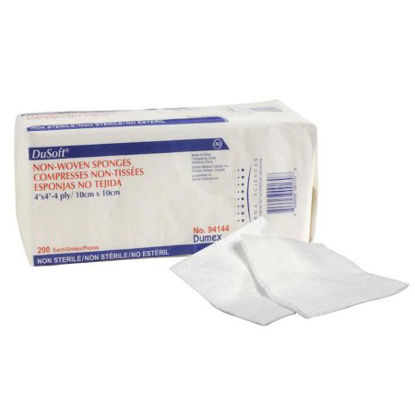 Picture of Nonwoven Sponge Dusoft Polyester / Rayon 4-Ply 4 X 4 Inch Square NonSterile94144