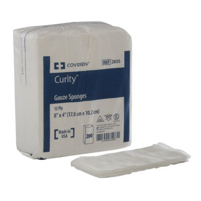 Picture of USP Type VII Gauze Sponge Curity™ Cotton 12-Ply 4 X 8 Inch Rectangle NonSterile2835-