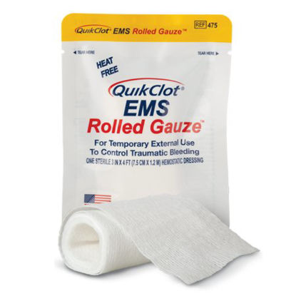 Picture of Hemostatic Dressing QuikClot® 3 Inch X 4 Feet 1 per Pack Individual Packet Kaolin Sterile475