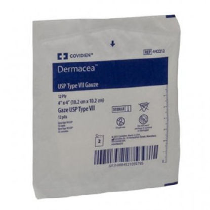 Picture of USP Type VII Gauze Sponge Dermacea™ Cotton 12-Ply 4 X 4 Inch Square Sterile442212