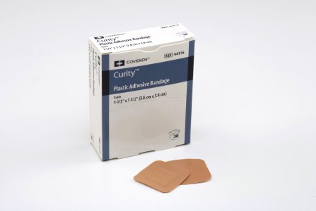 Picture of Adhesive Spot Bandage Curity™ 1-1/2 Inch Plastic Square Tan Sterile44116