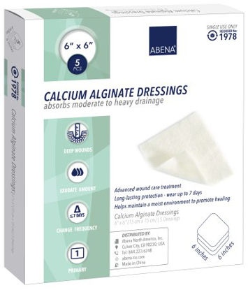 Picture of Calcium Alginate Dressing Abena® 6 X 6 Inch Square Calcium Alginate Sterile1978