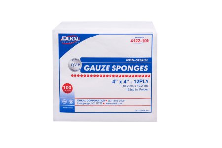 Picture of Gauze Sponge Dukal™ Cotton 12-Ply 4 X 4 Inch Square NonSterile4122-100