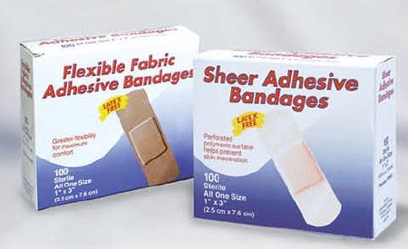 Picture of Adhesive Strip 1 X 3 Inch Fabric Rectangle Tan Sterile99990