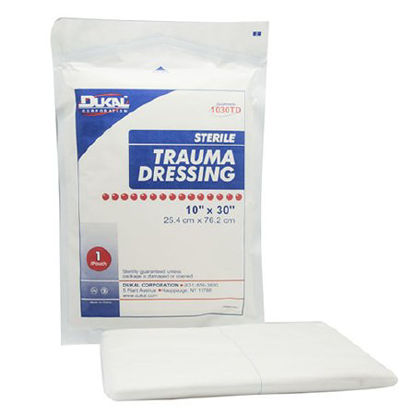 Picture of Trauma Dressing Dukal™ Nonwoven 1-Ply 10 X 30 Inch Rectangle Sterile1030TD