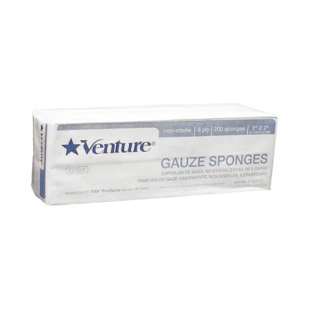 Picture of Gauze Sponge Venture™ Gauze 8-Ply 2 X 2 Inch Square NonSterile908282
