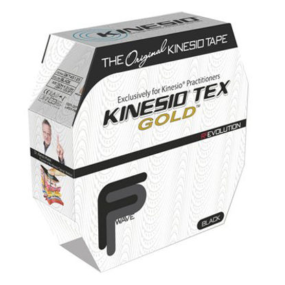 Picture of Kinesiology Tape Kinesio® Tex Gold™ FP Water Resistant Cotton 2 Inch X 34 Yard Black NonSterile24-4883