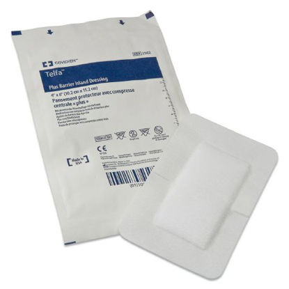 Picture of Adhesive Dressing Telfa™ Plus 8 X 8 Inch Nonwoven Square White Sterile2565