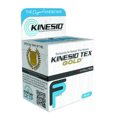 Picture of Kinesiology Tape Kinesio® Tex Gold™ FP Water Resistant Cotton 2 Inch X 5-1/2 Yard Blue NonSterile24-4871
