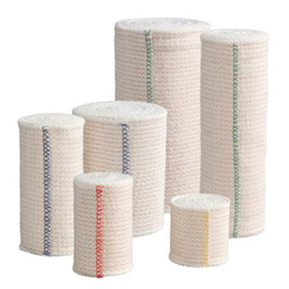 Picture of Elastic Bandage Cardinal Health™ 4 Inch X 5-4/5 Yard Standard Compression Double Hook and Loop Closure White Sterile23593-14LF