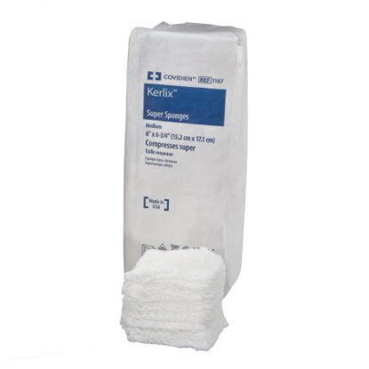 Picture of USP Type VII Fluff Dressing Kerlix™ Fluff Dried Woven Gauze 12-Ply 6 X 6-3/4 Inch Rectangle NonSterile1167