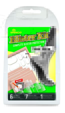 Picture of Blister Kit 2nd Skin® 1 Inch / 1-1/2 X 3 Inch / 3 X 5 Inch Fabric / Hydrogel Rectangle Clear / Tan NonSterile4910600