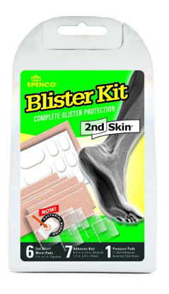 Picture of Blister Kit 2nd Skin® 1 Inch / 1-1/2 X 3 Inch / 3 X 5 Inch Fabric / Hydrogel Rectangle Clear / Tan NonSterile4910600