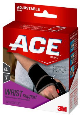 Picture of Wrist Support 3M™ Ace™ Low Profile / Wraparound Neoprene Blend Left or Right Wrist Black One Size Fits Most203966