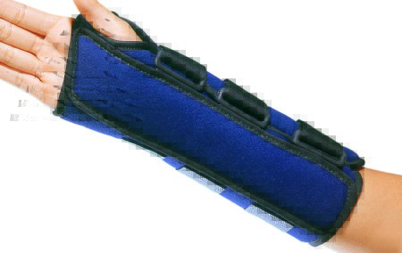 Picture of Wrist / Forearm Brace DonJoy® Nylon Left Hand Black / Blue One Size Fits Most11-0221-9