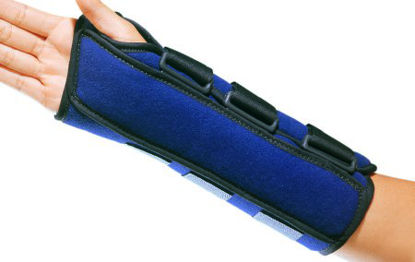 Picture of Wrist / Forearm Brace DonJoy® Nylon Left Hand Black / Blue One Size Fits Most11-0221-9