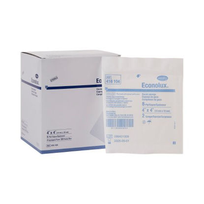 Picture of Gauze Sponge Econolux® Cotton 8-Ply 4 X 4 Inch Square Sterile416104