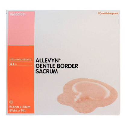 Picture of Silicone Foam Dressing Allevyn Gentle Border 8-1/2 X 9 Inch Sacral Silicone Gel Adhesive with Border Sterile66801031