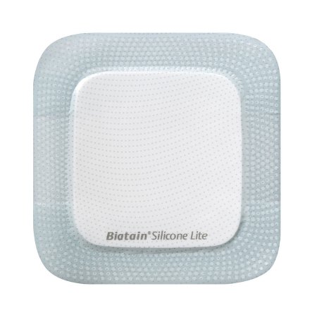 Picture of Thin Silicone Foam Dressing Biatain® Silicone Lite 2 X 2 Inch Square Silicone Adhesive with Border Sterile33452