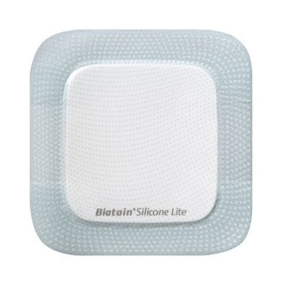 Picture of Thin Silicone Foam Dressing Biatain® Silicone Lite 2 X 2 Inch Square Silicone Adhesive with Border Sterile33452